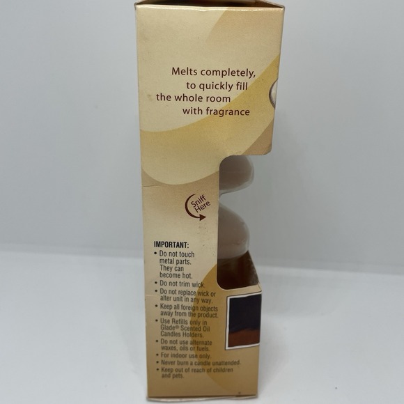 Glade Scented Oil Candle Refills  Spiced Rose & Vanilla (1 Box w 3 Refills) 2006 - Picture 4 of 4